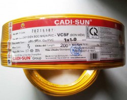 Dây điện Cadisun, dây đơn mềm VCSF 1x1.5