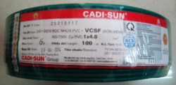 Dây điện Cadisun, dây đơn mềm VCSF 1x4.0