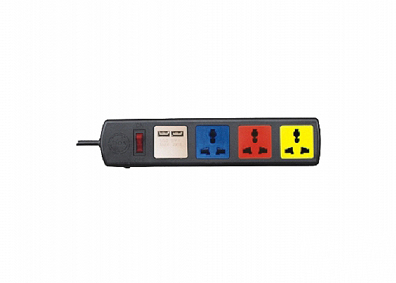 Ổ cắm kéo dài đa năng có cổng sạc USB 5V-1A (4D32WNUSB) Ổ cắm kéo dài đa năng có cổng sạc USB 5V-1A (4D32WNUSB)