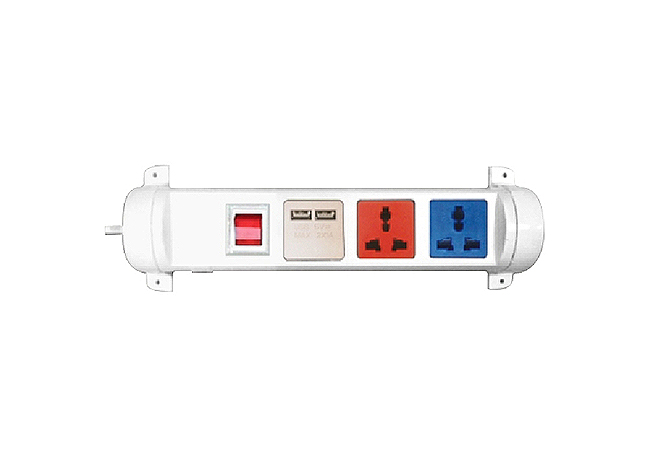 Ổ cắm k&eacute;o d&agrave;i đa năng xoay c&oacute; cổng sạc USB 5V-1A (3D32WN2XUSB)