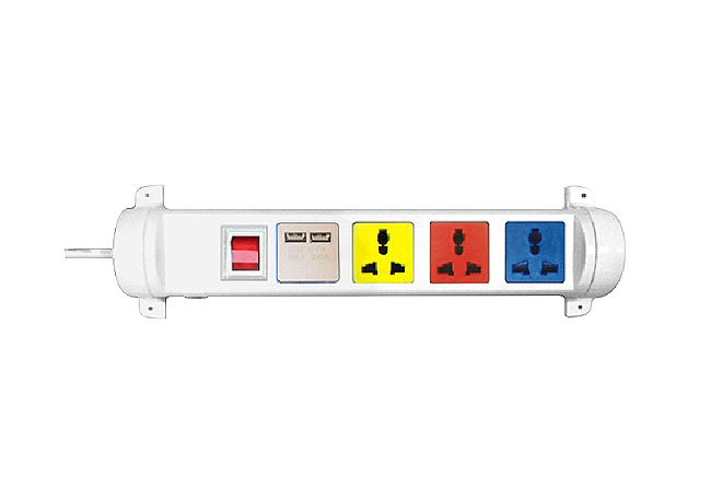 Ổ cắm k&eacute;o d&agrave;i đa năng xoay c&oacute; cổng sạc USB 5V-1A (4D32WN2XUSB)