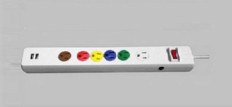 Ổ cắm k&eacute;o d&agrave;i ti&ecirc;u chuẩn Mỹ - Nhật c&oacute; 2 cổng USB 5V - 1A (6UBCW)