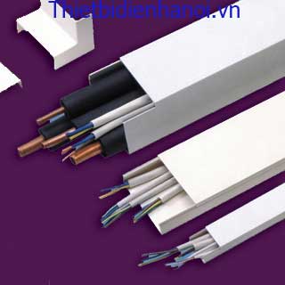 Máng gen luồn dây điện có cả nắp, loại chống cháy SP 14x8 mm - GA14