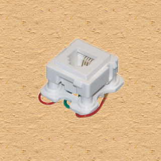 Ô cắm điện thoại 4 dây - có dây đấu sẵn - S18ARJ40/W