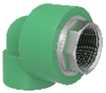 Cút ren trong loại II (phụ kiện PP-R) màu xanh lá, dn40×1-1/4＂