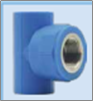 Tê ren trong loại II (phụ kiện PP-R) màu xanh dương, dn20×1/2＂