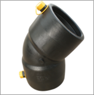 Chếch hàn điện trở (phụ kiện PE), 1.6MPa, màu đen, dn315
