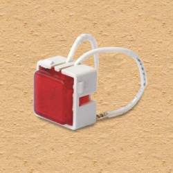 Đèn báo đỏ 220V - có dây đấu sẵn - S19NRD/W