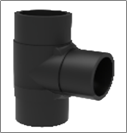 Tê hàn đối đầu (phụ kiện PE) SDR11(1.6MPa), màu đen, dn200