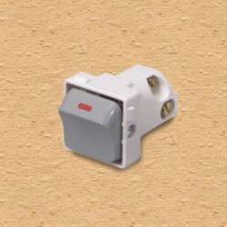 Công tắc 1 chiều 10A. Nắp màu xám băng - S19/1/2MGY