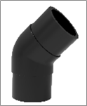 Chếch hàn đối đầu (phụ kiện PE) SDR11(1.6MPa), màu đen, dn250