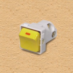 Công tắc 1 chiều 10A nắp màu vàng nhạt - S19/1/2MYL