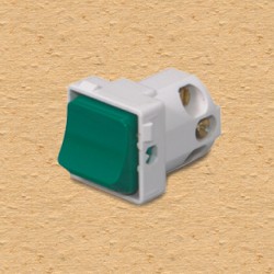 Công tắc 1 chiều 10A nắp màu xanh lá cây. - S19/1/2MGR 