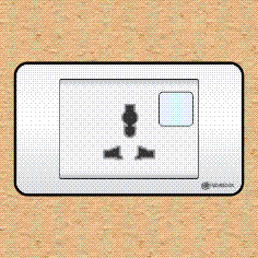 Ổ cắm đa năng có màn che với 1 lỗ - S18AUAMX