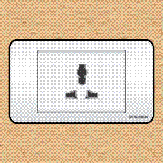 Ổ cắm đa năng có màn che - S18AUAM