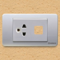 Ổ cắm đơn 3 chấu 16A với 1 lỗ - S18AUE/X