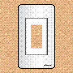 Công tắc ổ cắm Sino - Mặt nhựa chứa 1 MCB kiểu M - CA121/M