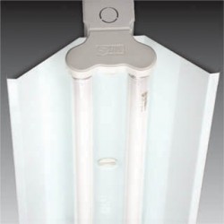 Bộ đèn huỳnh quang kiểu có phản quang toả rộng 1x18/20W (HPF-Có tụ bù)