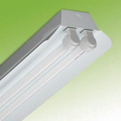 Bộ đèn huỳnh quang có phản quang tỏa rộng, giăng chống bụi 1x18/20W (HPF-Có tụ bù)