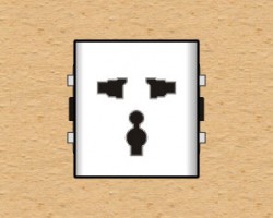 Ổ cắm đa năng có màn che - SCUAM