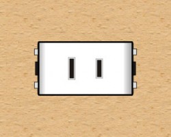 Ổ cắm 2 chấu kiểu Mỹ - SCUAS