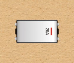 Công tắc 2 cực 20A cỡ nhỏ có đèn báo - SCMD20/NS