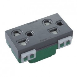 Ổ CẮM ĐÔI CÓ MÀN CHE VÀ DÂY NỐI ĐẤT WEG15827H