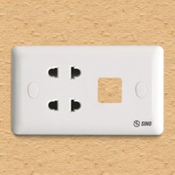 2 Ổ cắm đơn 2 chấu 16A với 1 lỗ - S1982X(S1982XV)
