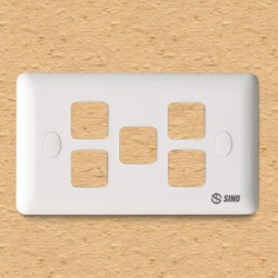 Công tắc ổ cắm Sino - Mặt 5 lỗ - S195(s195V)