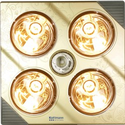 Đèn sưởi nhà tắm Kottmann 4 bóng dòng vàng (KOTT-GOLDEN) 1140 W -  K4B-Gbox