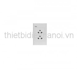 Mặt công tắc ổ cắm CS1 ổ cắm đôi 3 chấu (CS12U3)