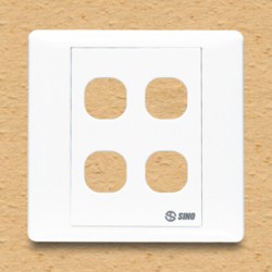 Công tắc ổ cắm Sino - Mặt 4 lỗ - S984/X