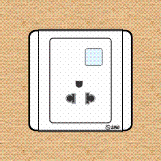 Ổ cắm đơn 3 chấu 16A với 1 lỗ - S66UE/X