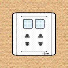 2 ổ cắm 2 chấu 16A với 2 lỗ - S66U2/XX