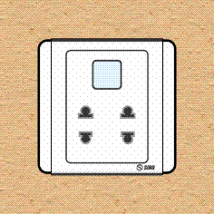 2 ổ cắm 2 chấu 16A với 1 lỗ - S66U2/X