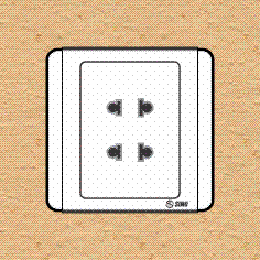 2 ổ cắm 2 chấu 16A - S66U2