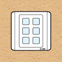 Công tắc ổ cắm Sino - Mặt 6 lỗ - S666X