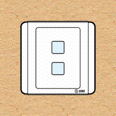 Công tắc ổ cắm Sino - Mặt 2 lỗ - S662X