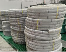 Ống gân nhựa màu trắng dn102X5.5 50M