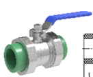 Van bi tay gạt rắc co đôi loại II (PPR phụ kiện), màu xanh lá, dn40