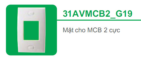 Mặt cho MCB 2 cực (31AVMCB2_G19)