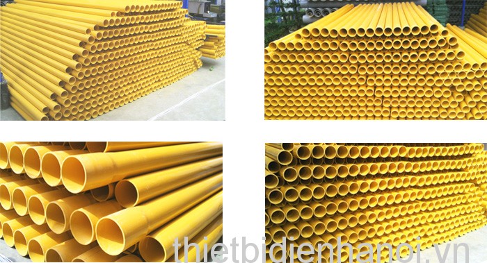 Ống nhựa PVC, ống bưu điện luồn cáp viễn thông D34x2,5 Ống nhựa PVC, ống bưu điện luồn cáp viễn thông D34x2,5
